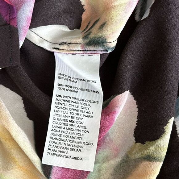 Chico’s Sz 0.5 Chiffon Botanical Shirt - Picture 11 of 13